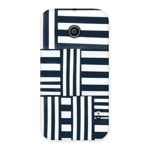 Square  Stripes Back Case for Moto E