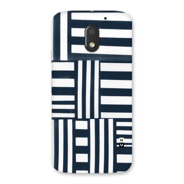 Square  Stripes Back Case for Moto E3 Power