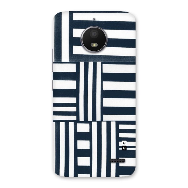 Square  Stripes Back Case for Moto E4