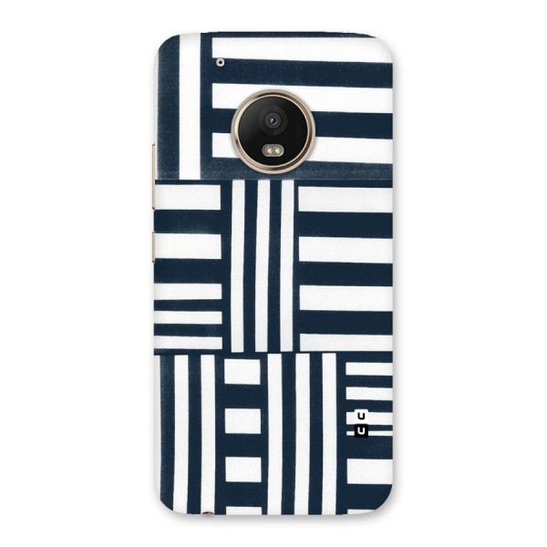 Square  Stripes Back Case for Moto G5 Plus