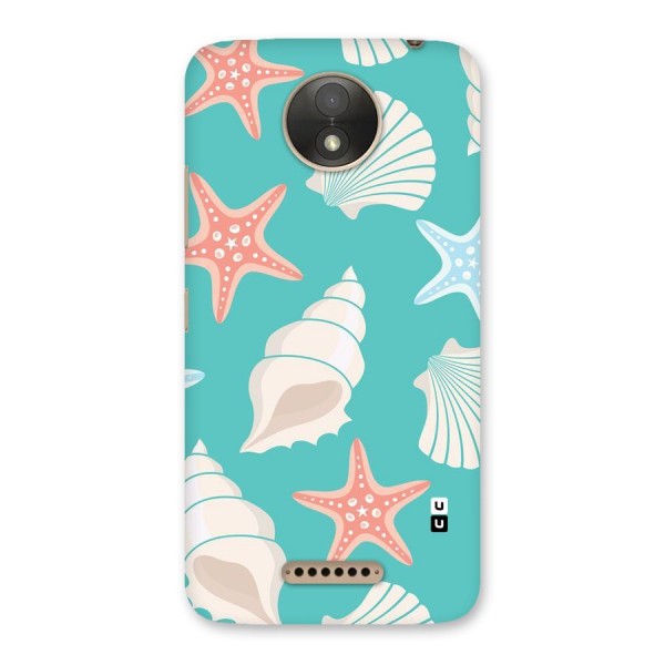 Starfish Sea Shell Back Case for Moto C Plus