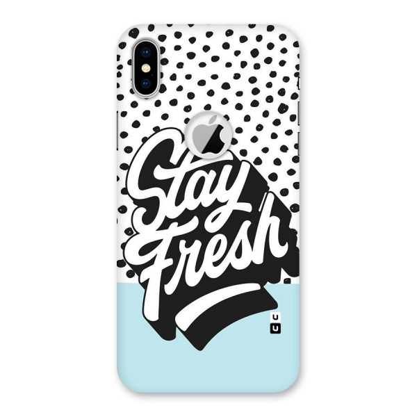 Stay Fresh Back Case for iPhone XS Logo Cut