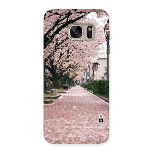 Street In Pink Flowers Back Case for Galaxy S7