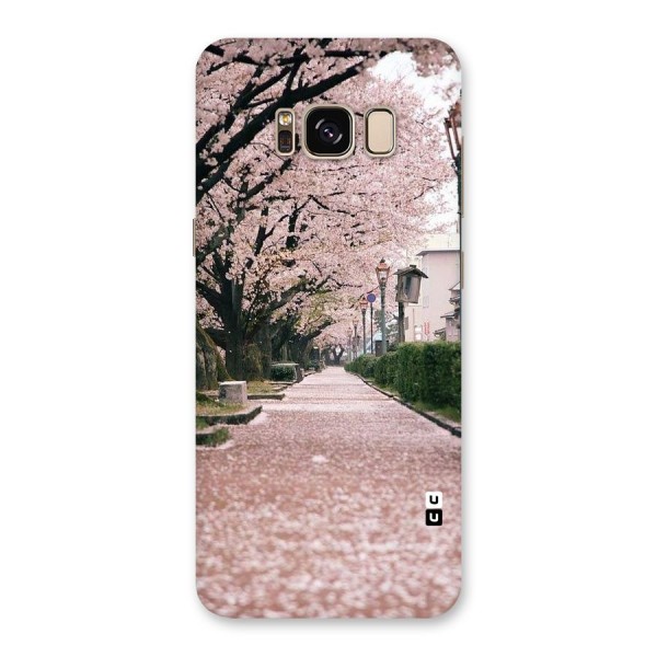 Street In Pink Flowers Back Case for Galaxy S8