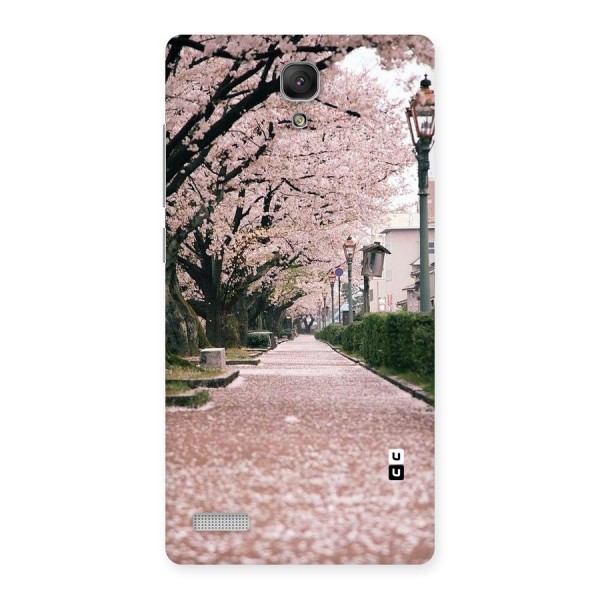 Street In Pink Flowers Back Case for Redmi Note