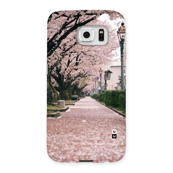 Street In Pink Flowers Back Case for Samsung Galaxy S6