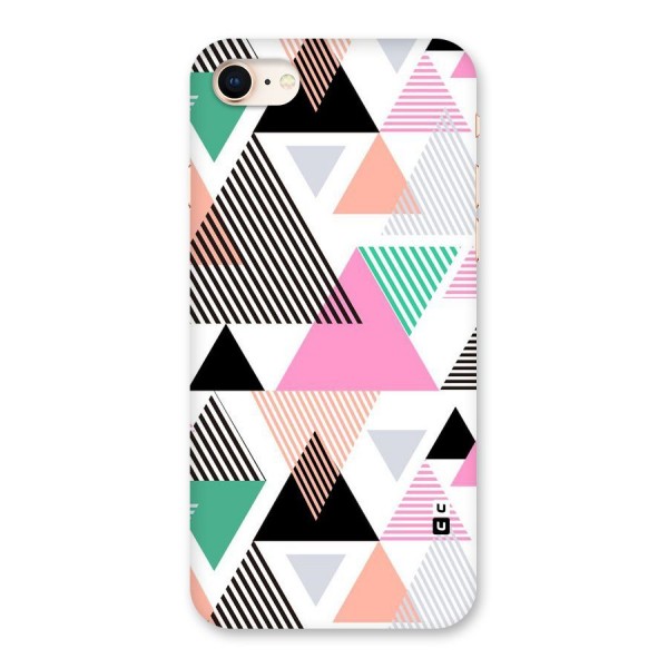 Stripes Abstract Colors Back Case for iPhone 8