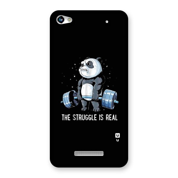 Struggle is Real Panda Back Case for Micromax Hue 2