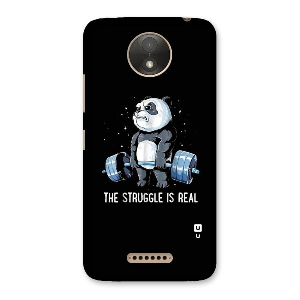 Struggle is Real Panda Back Case for Moto C Plus