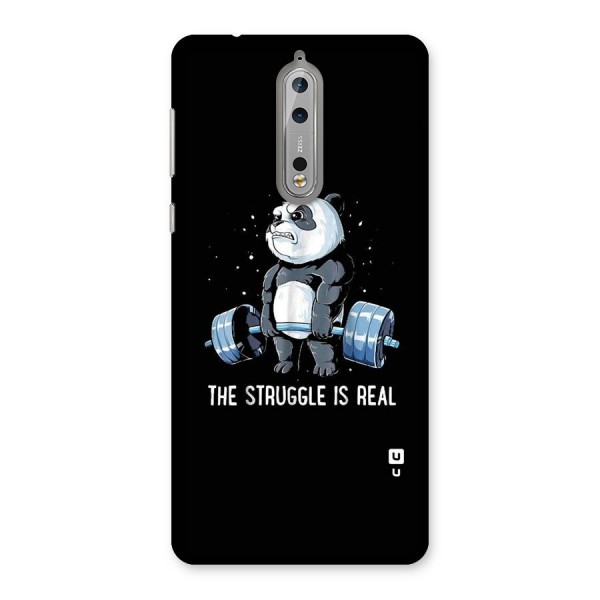 Struggle is Real Panda Back Case for Nokia 8