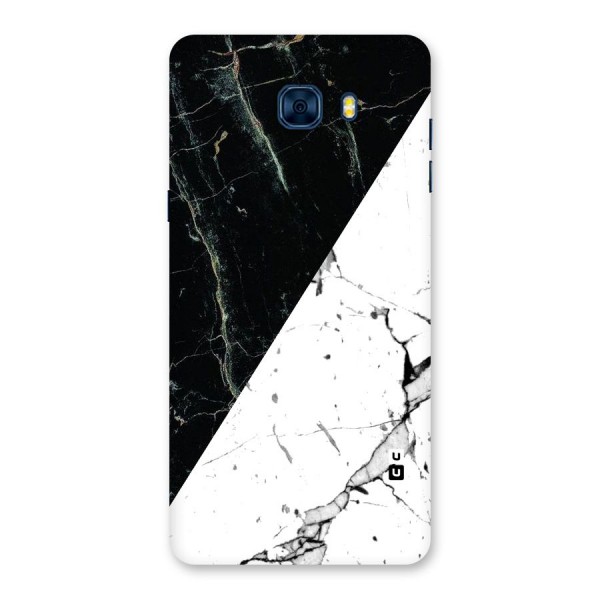 Stylish Diagonal Marble Back Case for Galaxy C7 Pro