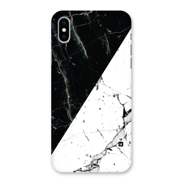 Stylish Diagonal Marble Back Case for iPhone X