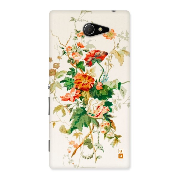 Summer Floral Back Case for Sony Xperia M2