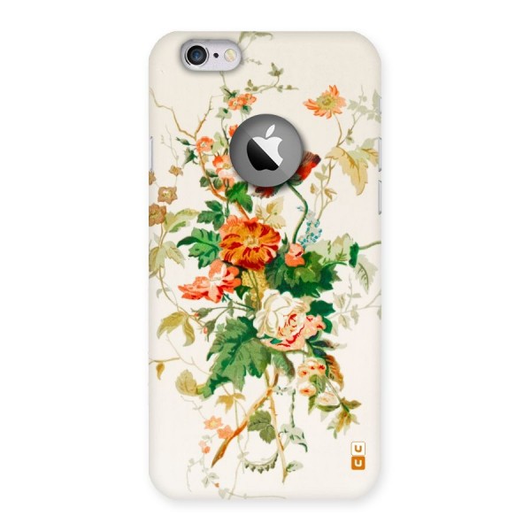 Summer Floral Back Case for iPhone 6 Logo Cut