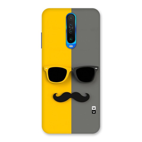 Sunglasses and Moustache Back Case for Poco X2