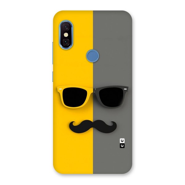 Sunglasses and Moustache Back Case for Redmi Note 6 Pro