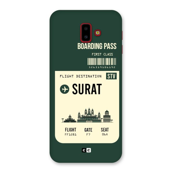 Surat Boarding Pass Back Case for Galaxy J6 Plus