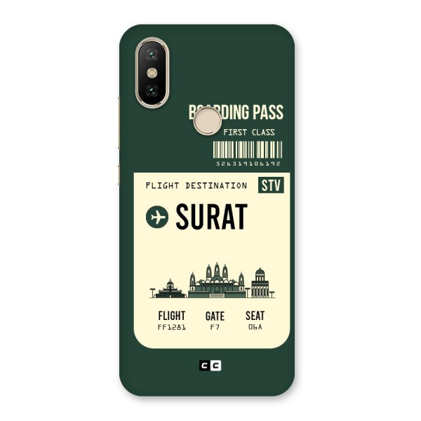 Surat Boarding Pass Back Case for Mi A2