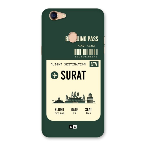 Surat Boarding Pass Back Case for Oppo F5