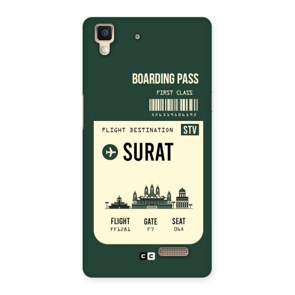 Surat Boarding Pass Back Case for Oppo R7