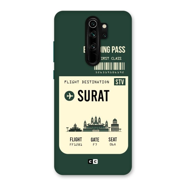 Surat Boarding Pass Back Case for Redmi Note 8 Pro