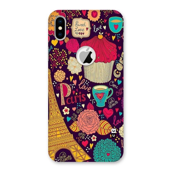 Sweet Love Back Case for iPhone XS Logo Cut