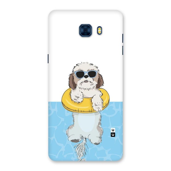 Swimming Doggo Back Case for Galaxy C7 Pro