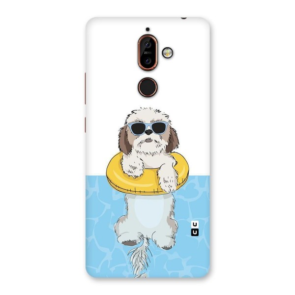 Swimming Doggo Back Case for Nokia 7 Plus