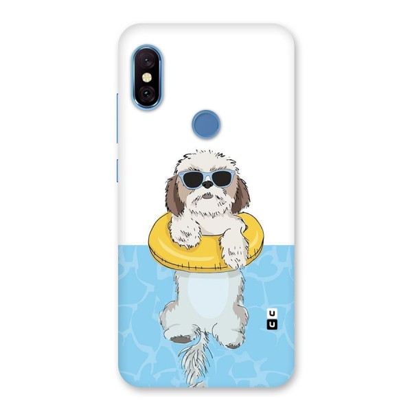 Swimming Doggo Back Case for Redmi Note 6 Pro