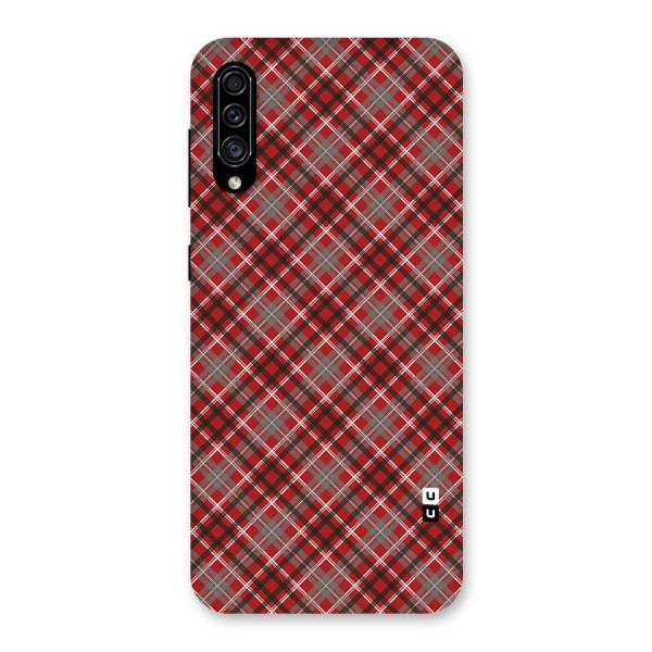 Textile Check Pattern Back Case for Galaxy A30s