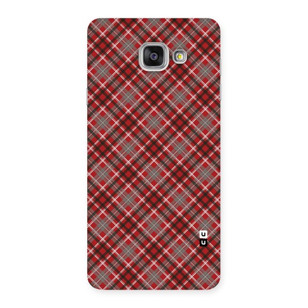 Textile Check Pattern Back Case for Galaxy A7 2016