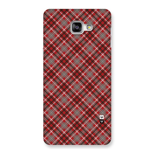 Textile Check Pattern Back Case for Galaxy A9