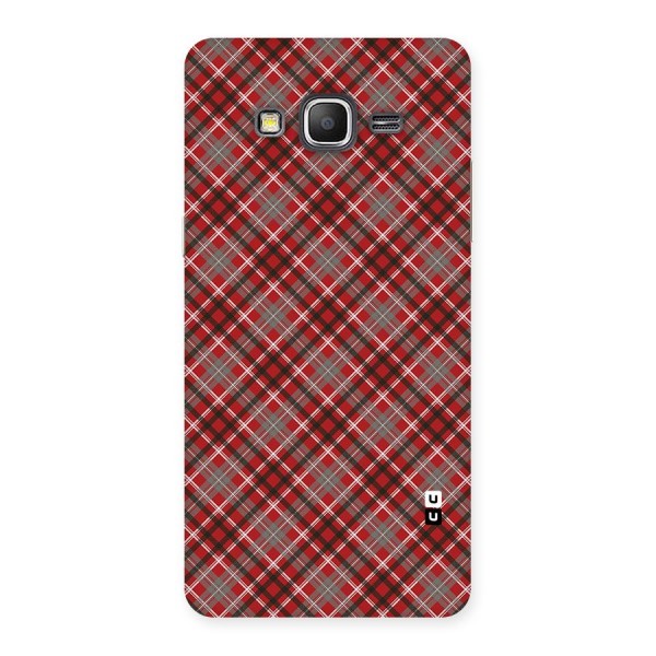 Textile Check Pattern Back Case for Galaxy Grand Prime