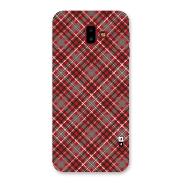 Textile Check Pattern Back Case for Galaxy J6 Plus