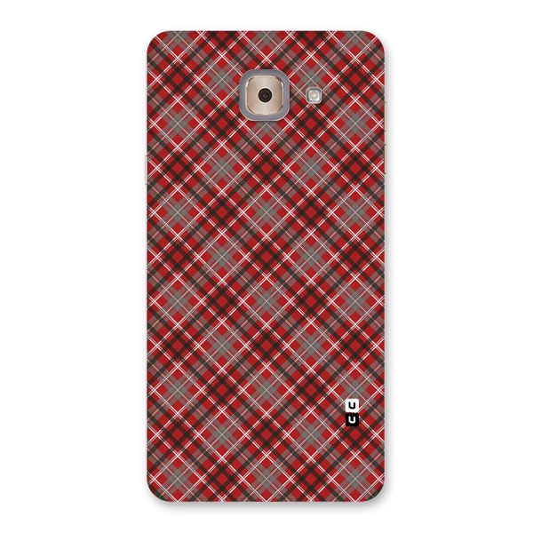 Textile Check Pattern Back Case for Galaxy J7 Max