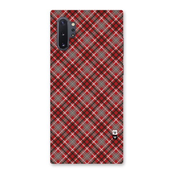 Textile Check Pattern Back Case for Galaxy Note 10 Plus