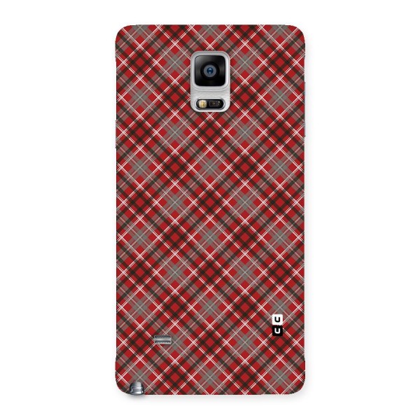 Textile Check Pattern Back Case for Galaxy Note 4