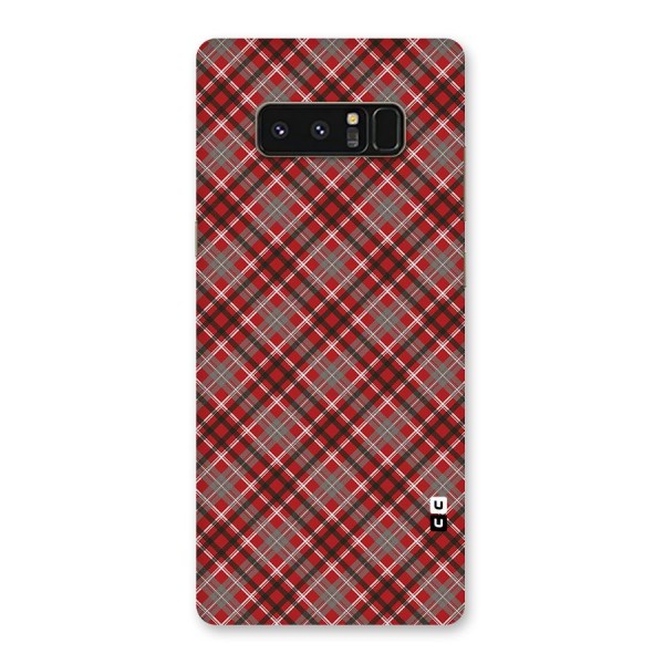 Textile Check Pattern Back Case for Galaxy Note 8