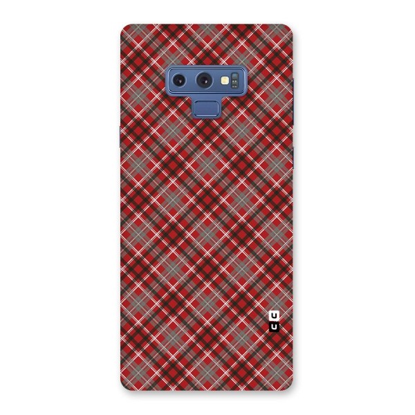 Textile Check Pattern Back Case for Galaxy Note 9