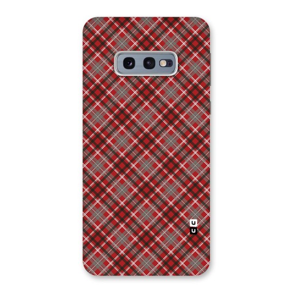 Textile Check Pattern Back Case for Galaxy S10e