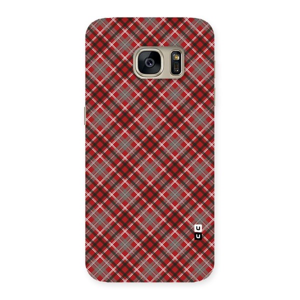 Textile Check Pattern Back Case for Galaxy S7