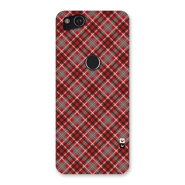 Textile Check Pattern Back Case for Google Pixel 2