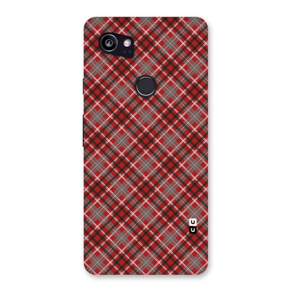 Textile Check Pattern Back Case for Google Pixel 2 XL