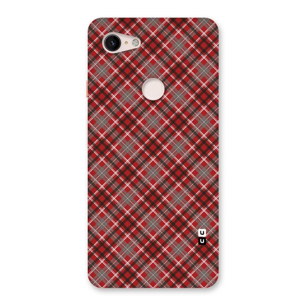 Textile Check Pattern Back Case for Google Pixel 3 XL