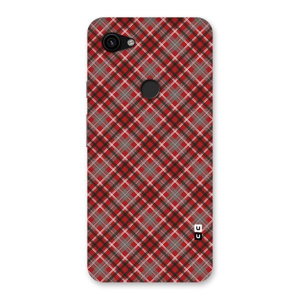 Textile Check Pattern Back Case for Google Pixel 3a XL