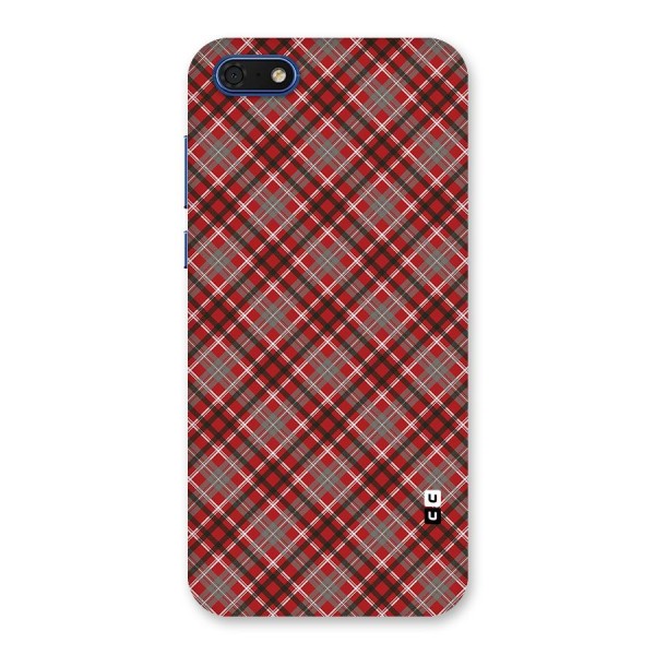 Textile Check Pattern Back Case for Honor 7s