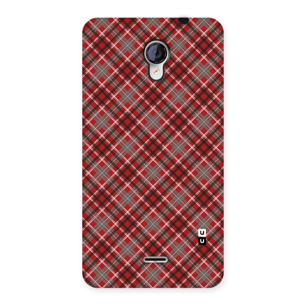 Textile Check Pattern Back Case for Micromax Unite 2 A106