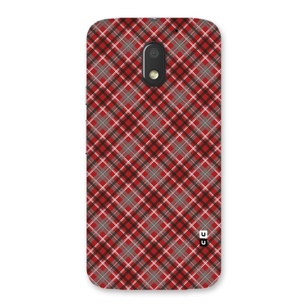 Textile Check Pattern Back Case for Moto E3 Power