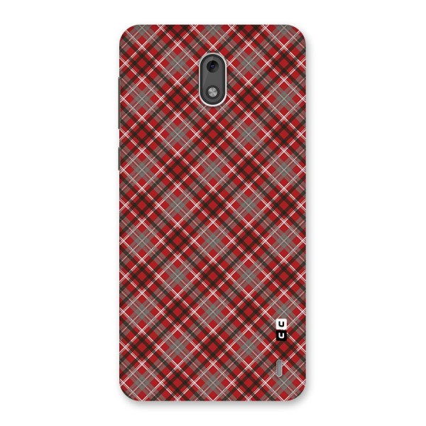 Textile Check Pattern Back Case for Nokia 2