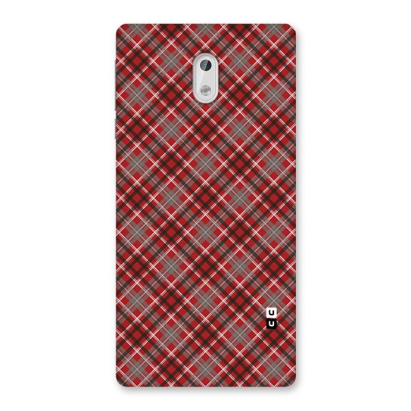 Textile Check Pattern Back Case for Nokia 3